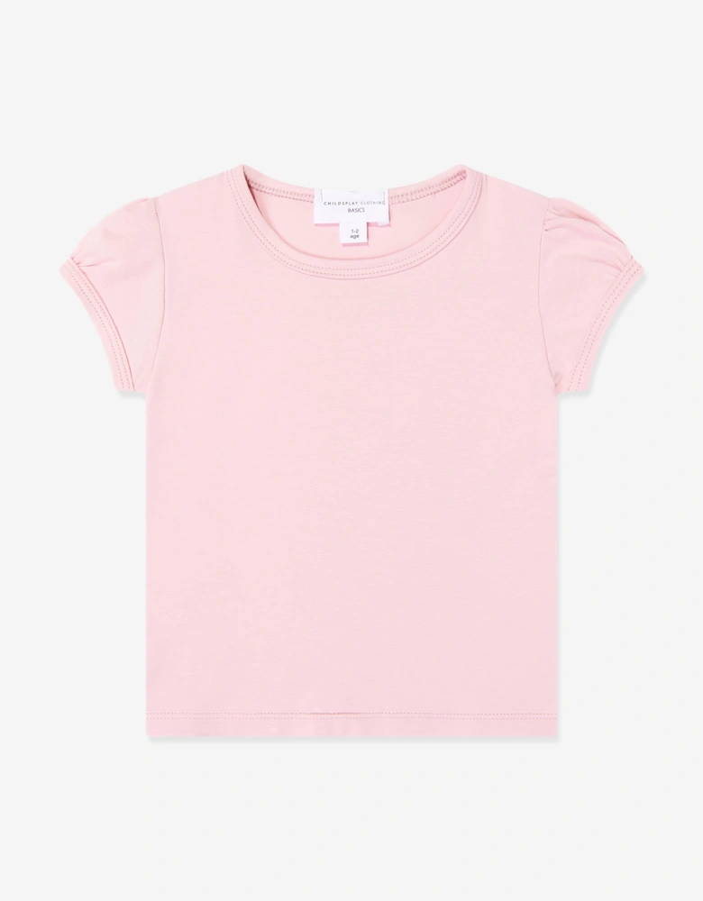 Childsplay Basics Girls Cotton T-Shirt in Pink