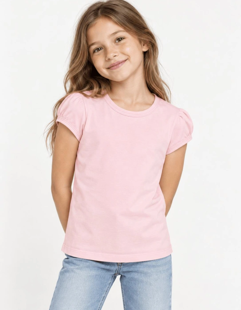 Childsplay Basics Girls Cotton T-Shirt in Pink