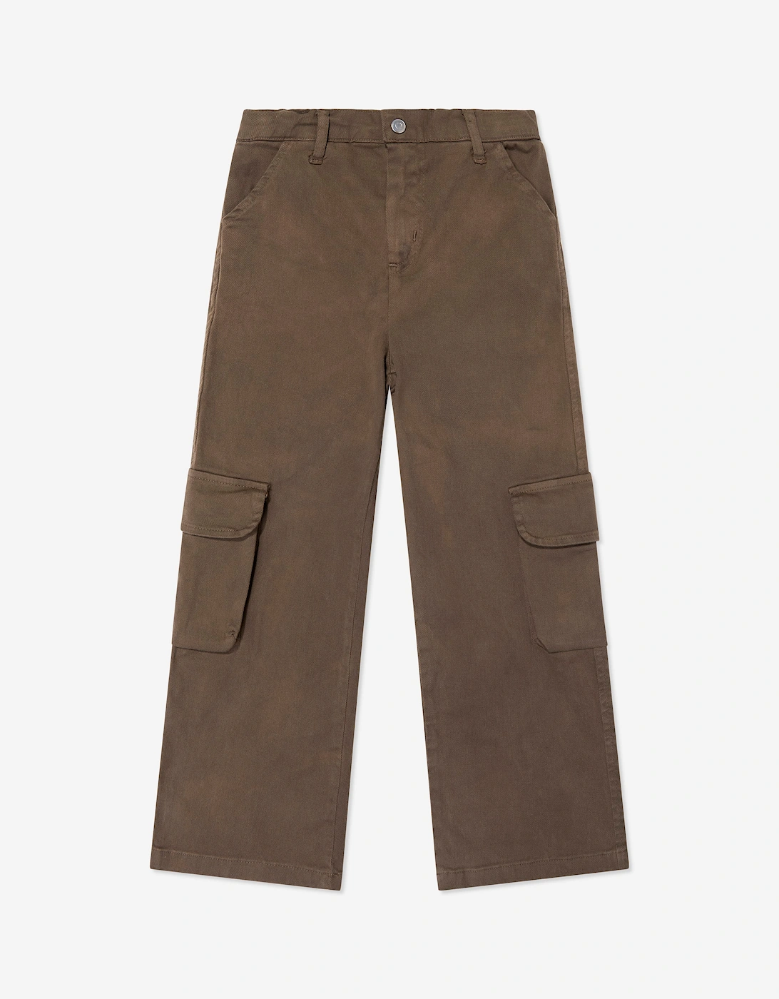 Childsplay Basics Boys Gabardine Cargo Trousers in Brown