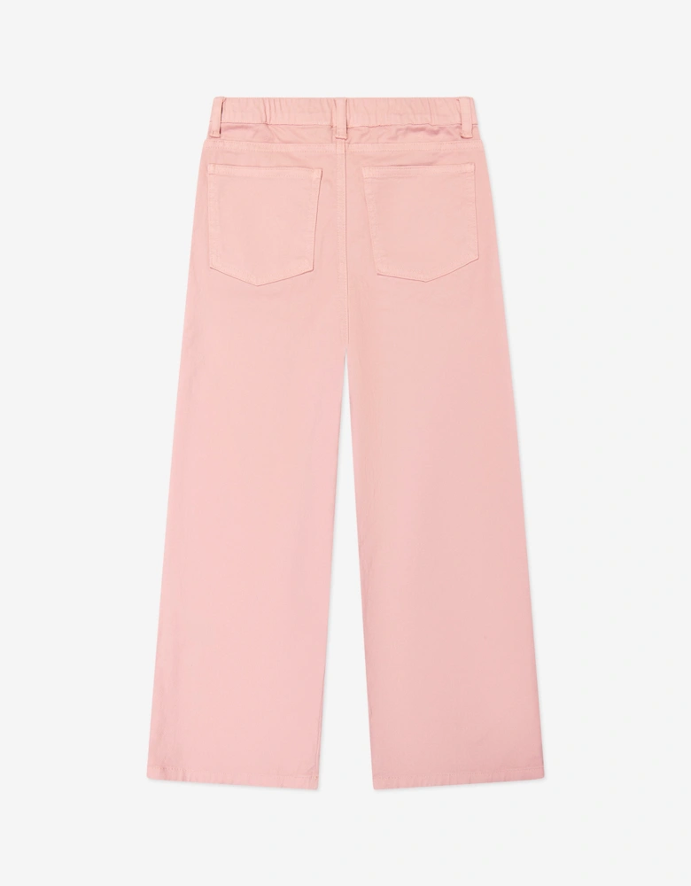 Childsplay Basics Girls Wide Leg Jeans in Pink