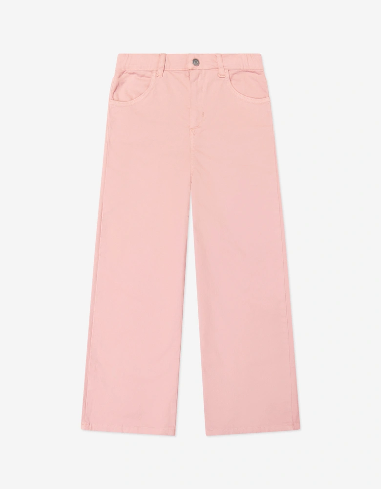 Childsplay Basics Girls Wide Leg Jeans in Pink