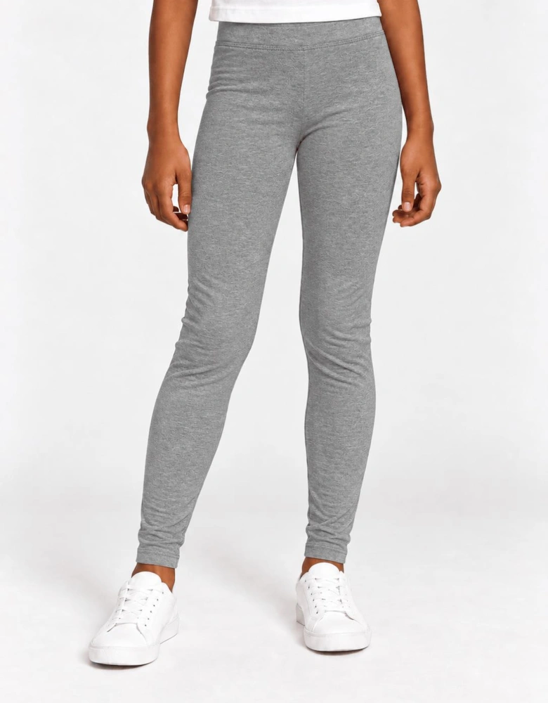Childsplay Basics Girls Cotton Leggings in Grey