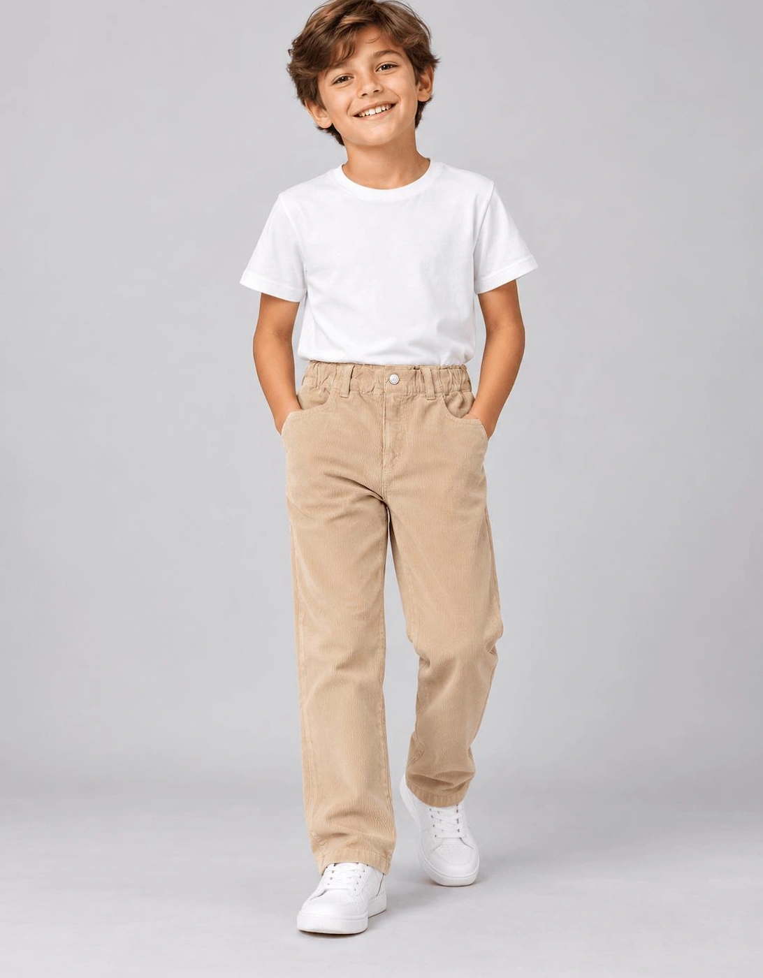Childsplay Basics Boys Corduroy Trousers in Beige