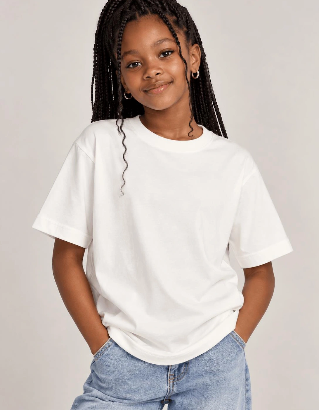 Childsplay Basics Kids Oversized T-Shirt in Ivory