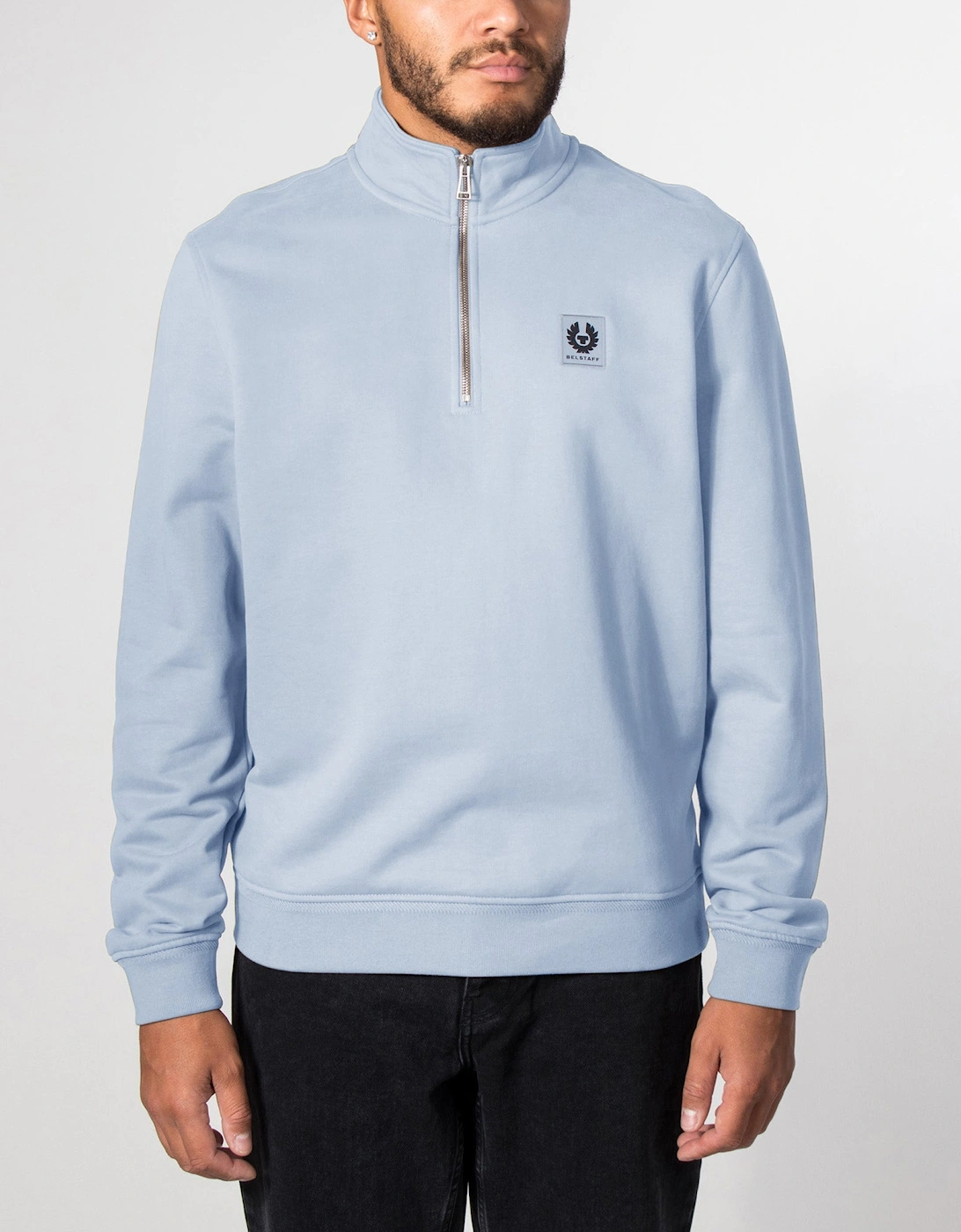 Regular Fit Belstaff Quarter Zip Sweatshirt