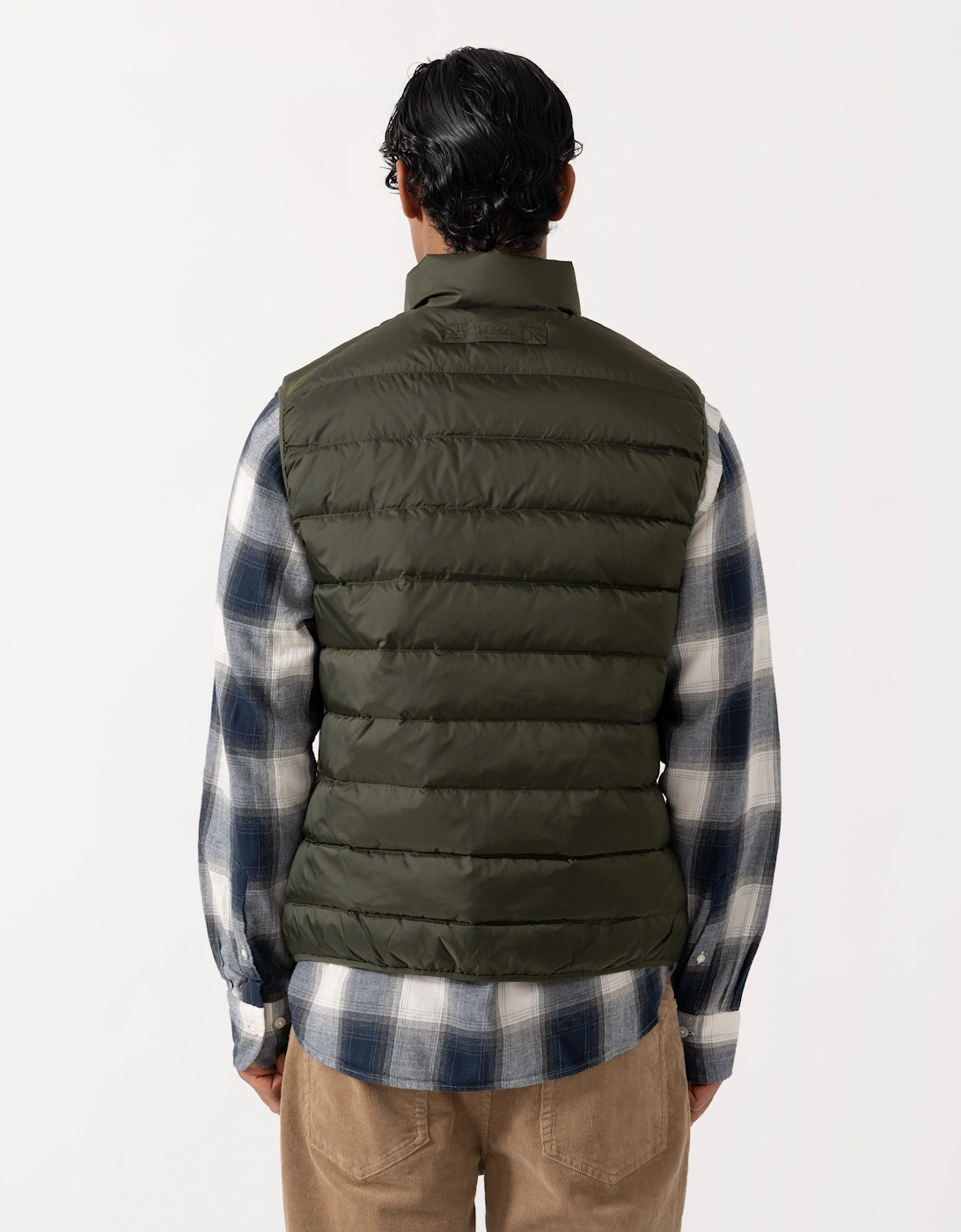 GANT Mens Light Down Shield Logo Gilet - 368 Dark Moss Green