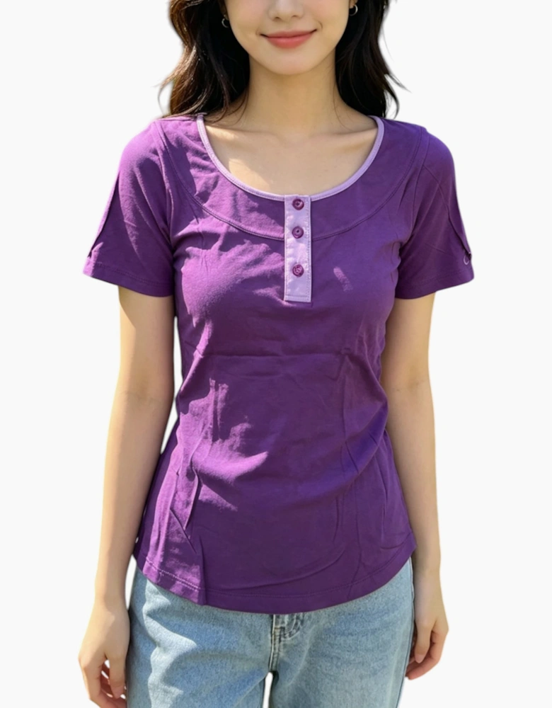 Diesel 000XX Prototipi Womens Nightwear Purple Tee