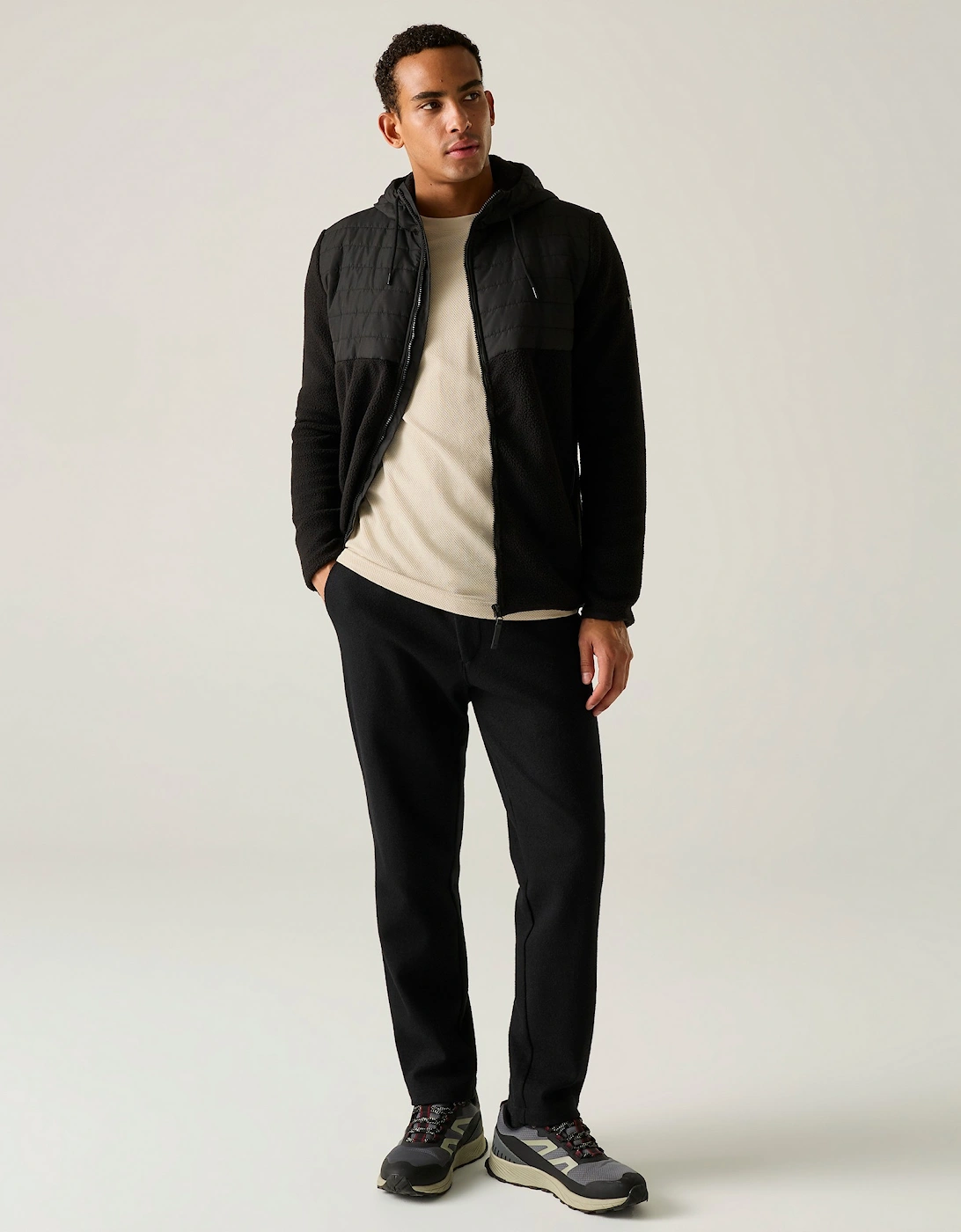 Regatta Mens Frankie Two Tone Borg Fleece Hybrid Jacket