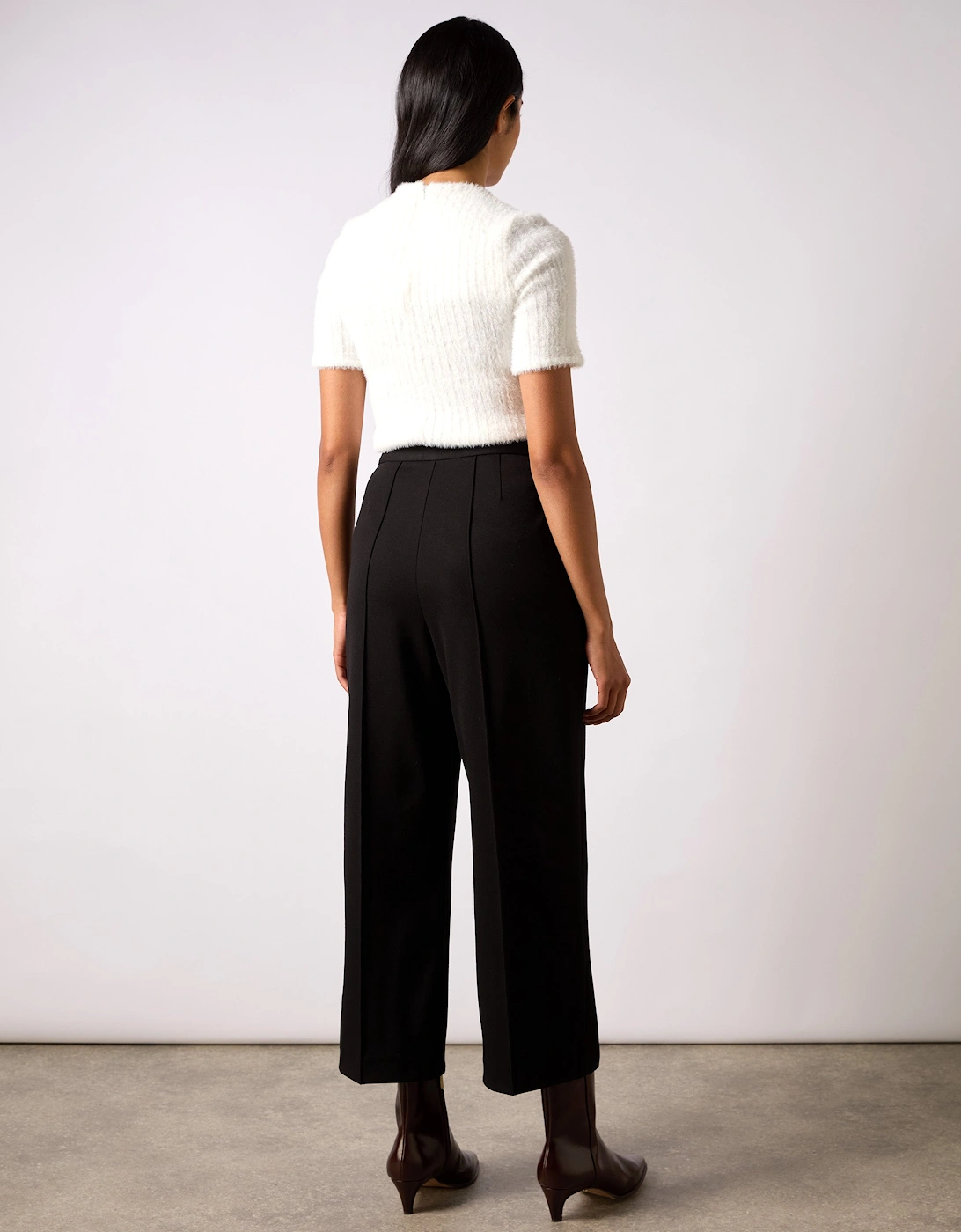 Black Ponte Twill Culottes