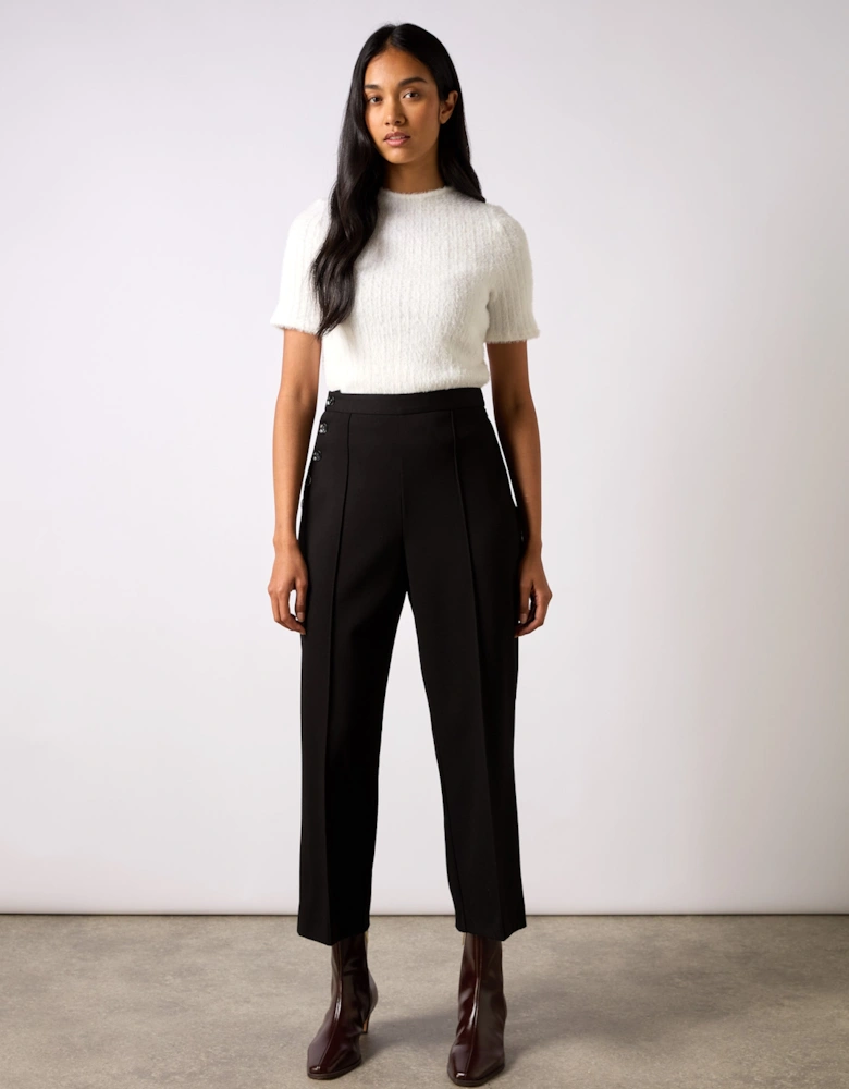 Black Ponte Twill Culottes