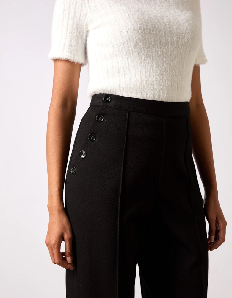 Black Ponte Twill Culottes