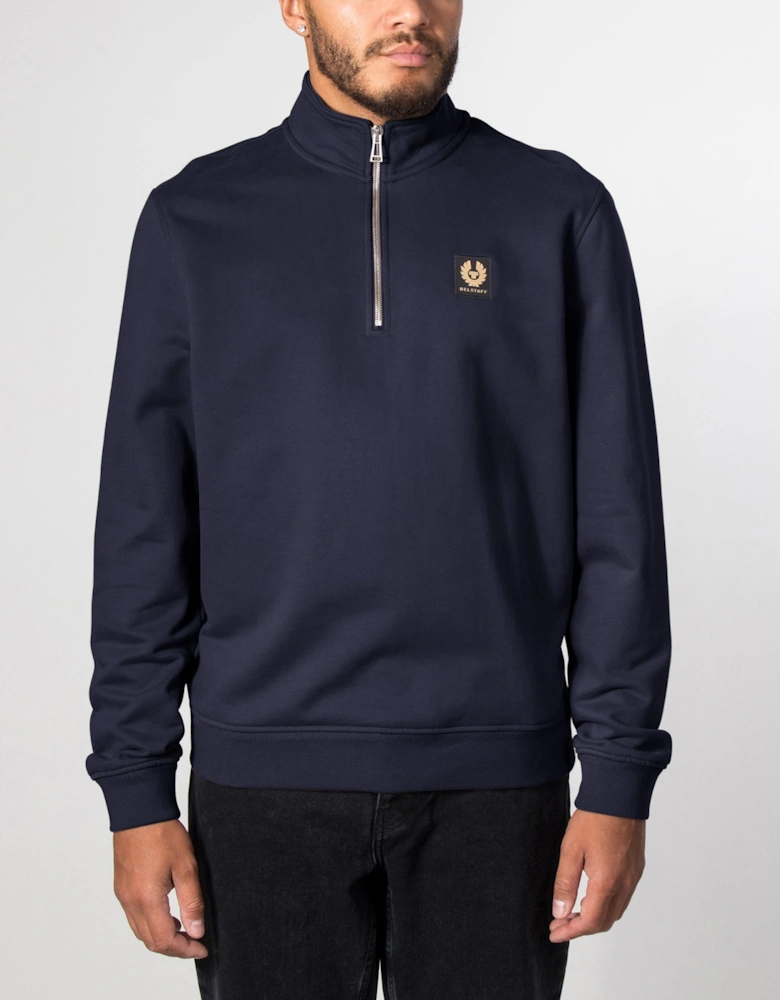 Regular Fit Belstaff Quarter Zip Sweatshirt
