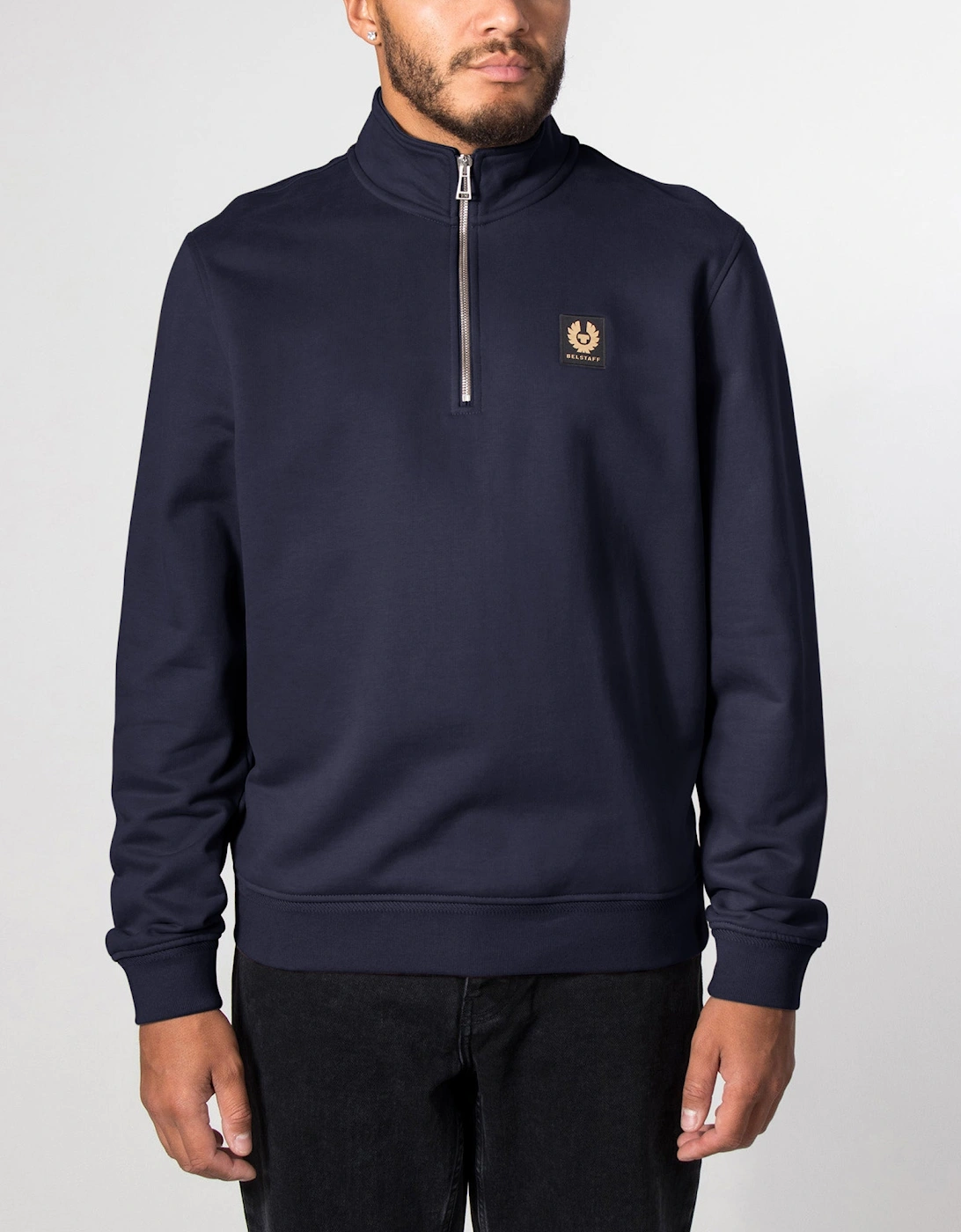 Regular Fit Belstaff Quarter Zip Sweatshirt