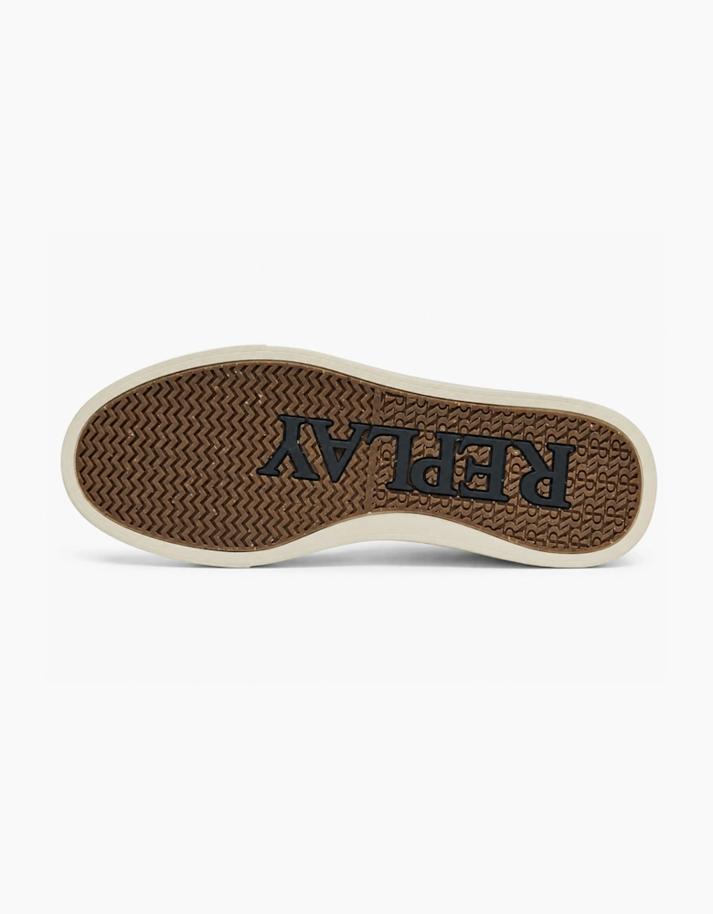 Replay Premium Leather Trainers OFF WHITE