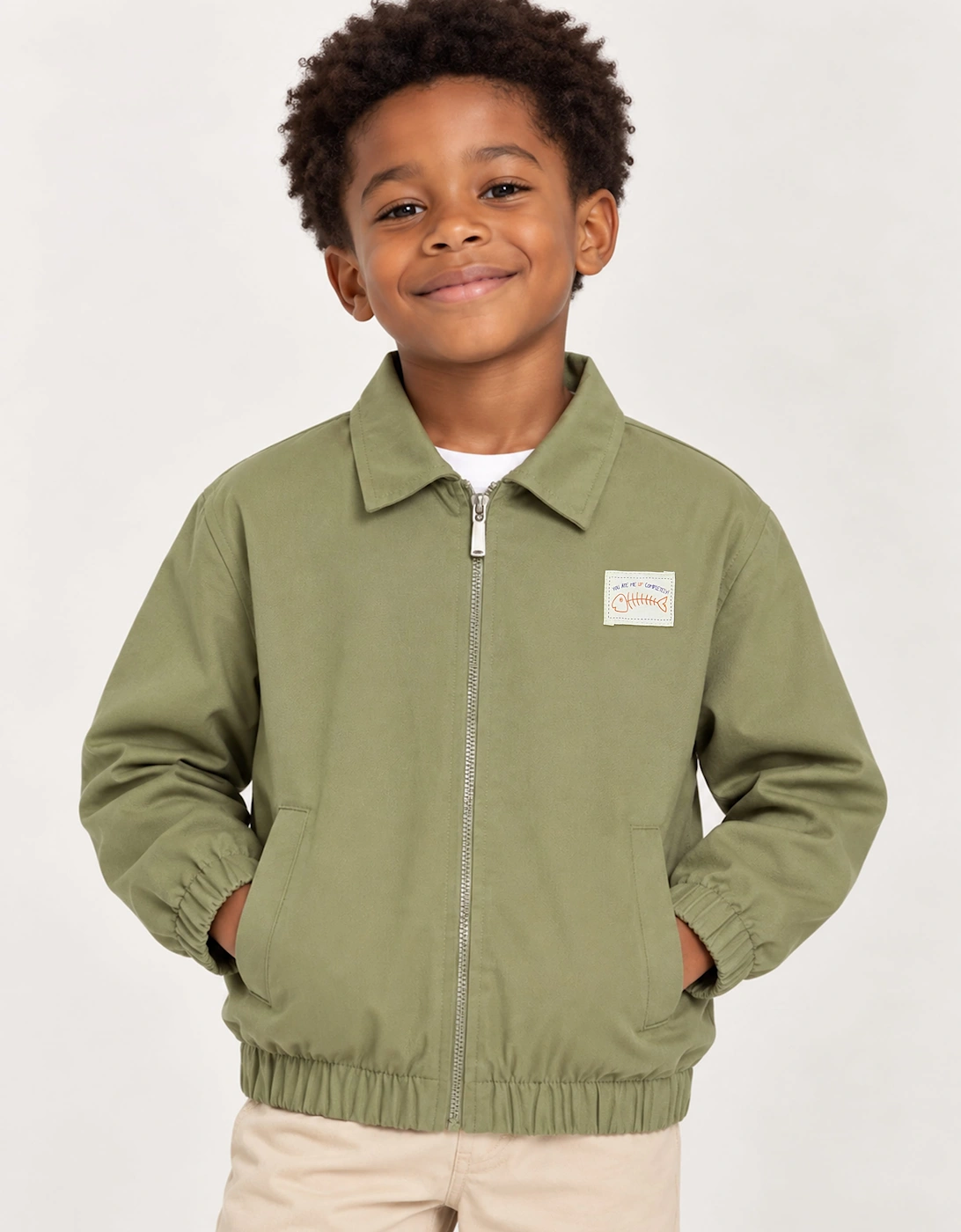 Childsplay Basics Boys Gabardine Jacket in Green