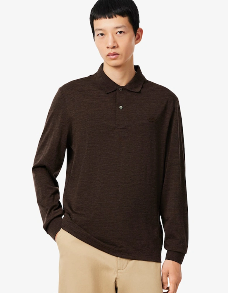 Lacoste Regular Fit Long Sleeved Wool Polo Shirt