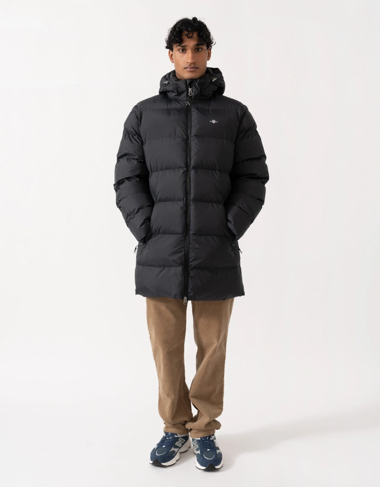 GANT Active Cloud Mens Mid Length Jacket - 5 Black