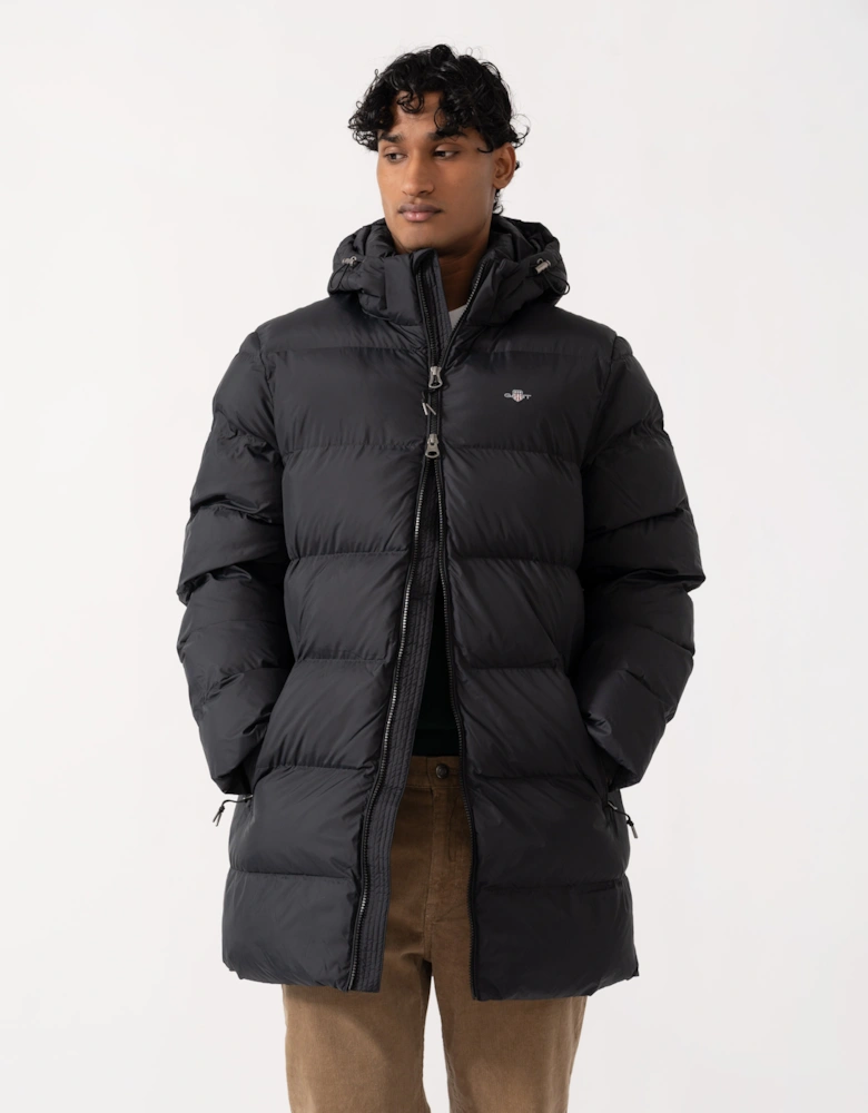 GANT Active Cloud Mens Mid Length Jacket - 5 Black