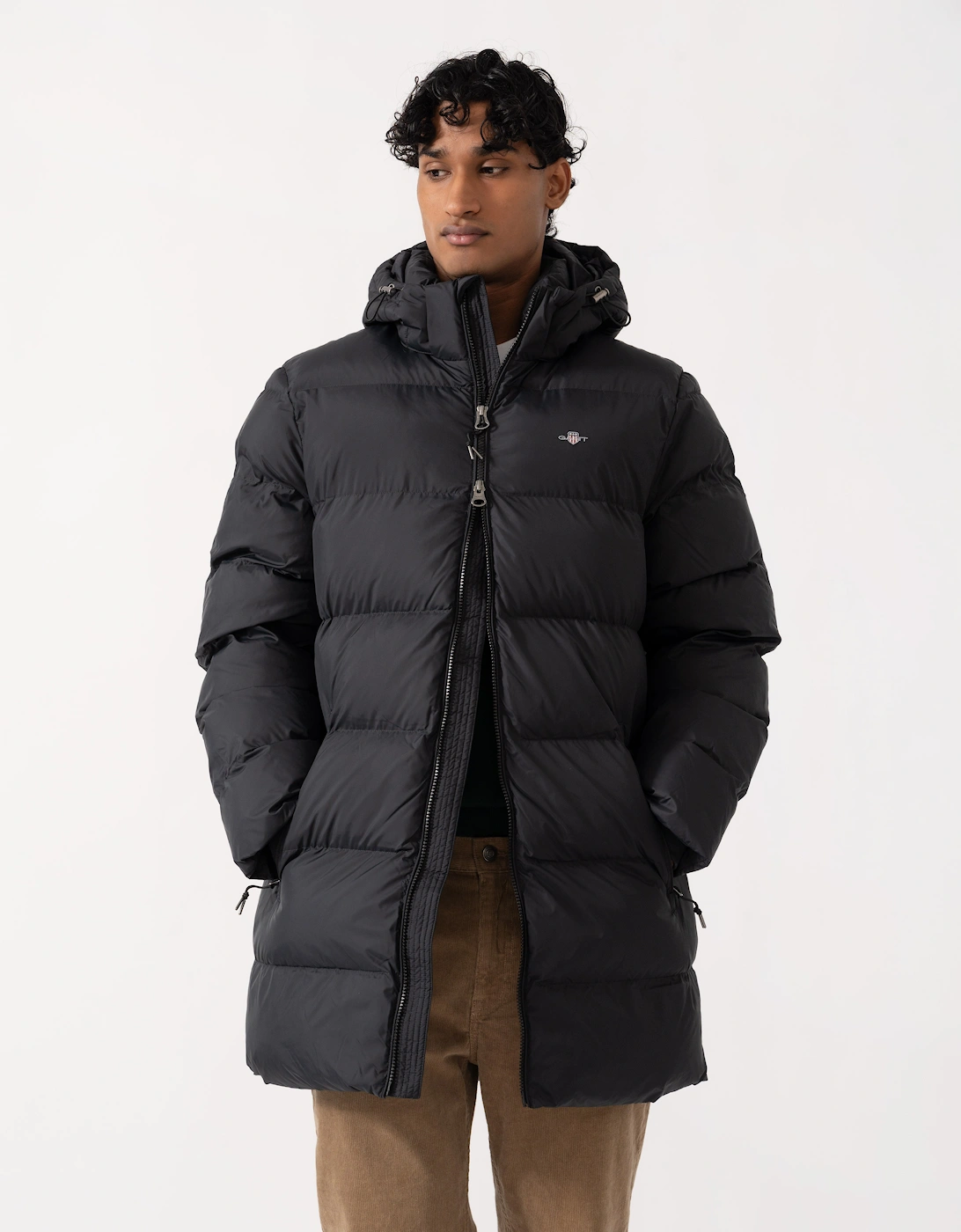 GANT Active Cloud Mens Mid Length Jacket - 5 Black