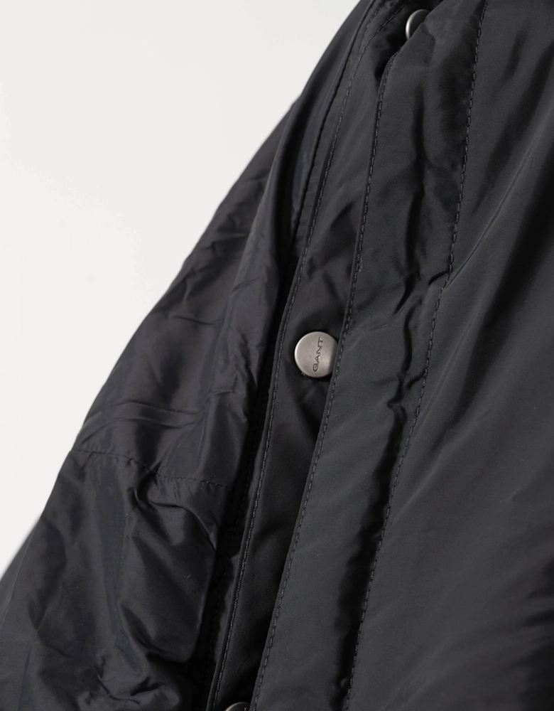 GANT Active Cloud Mens Mid Length Jacket - 5 Black