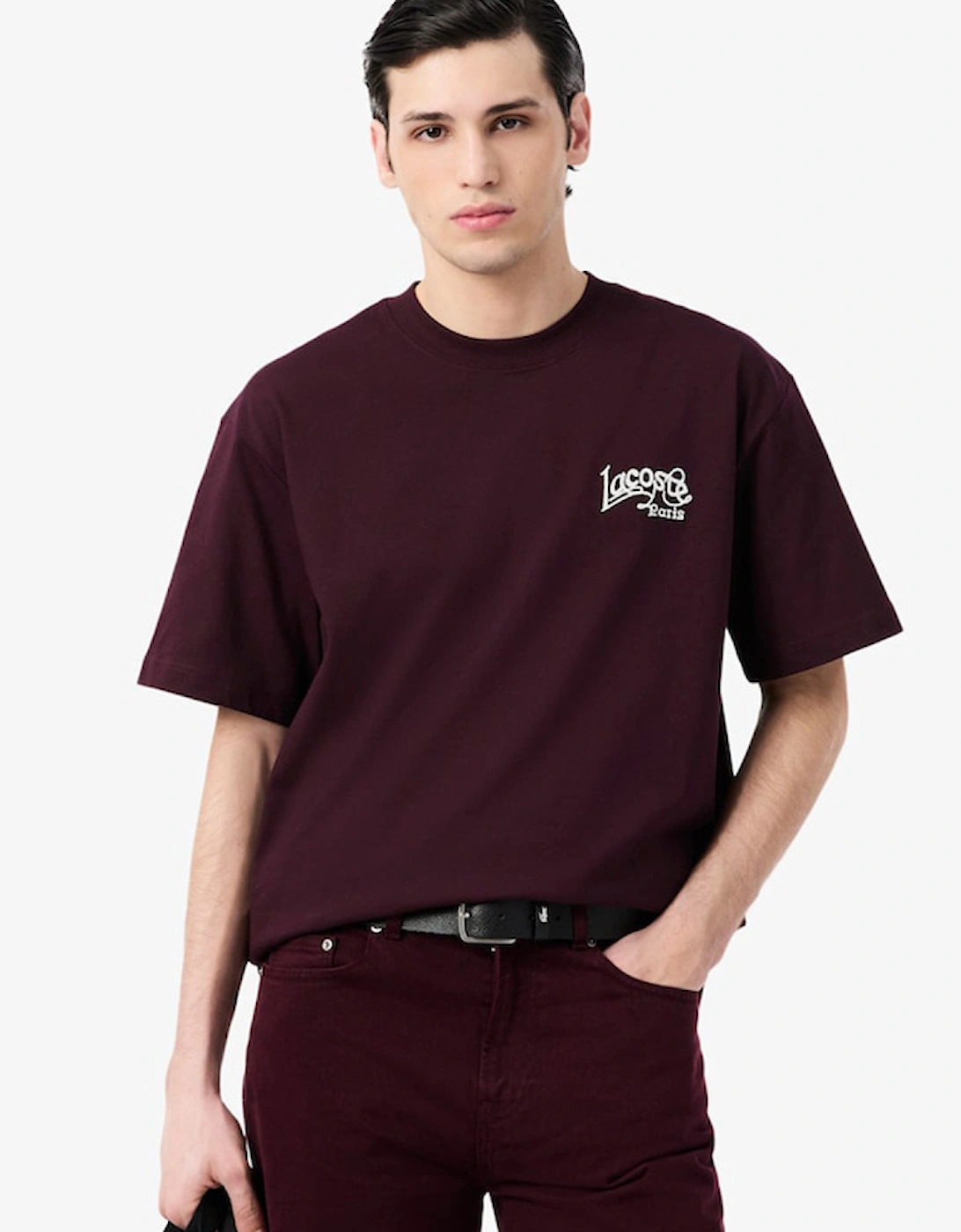 Lacoste Heavy Cotton Jersey Embroidery Accent T-Shirt