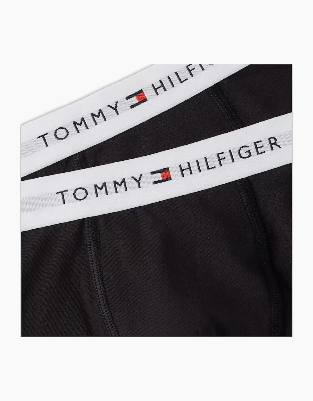 2-Pack Heritage Logo Boys Boxer Trunks, Black/white