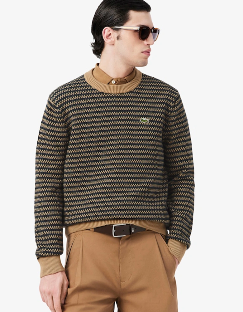 Lacoste Cotton Striped Sweatshirt