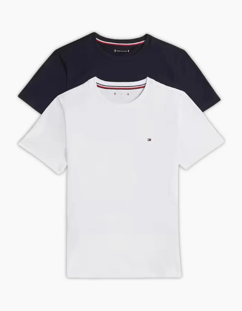 2-Pack Flag Logo Boys T-Shirts, Navy/White