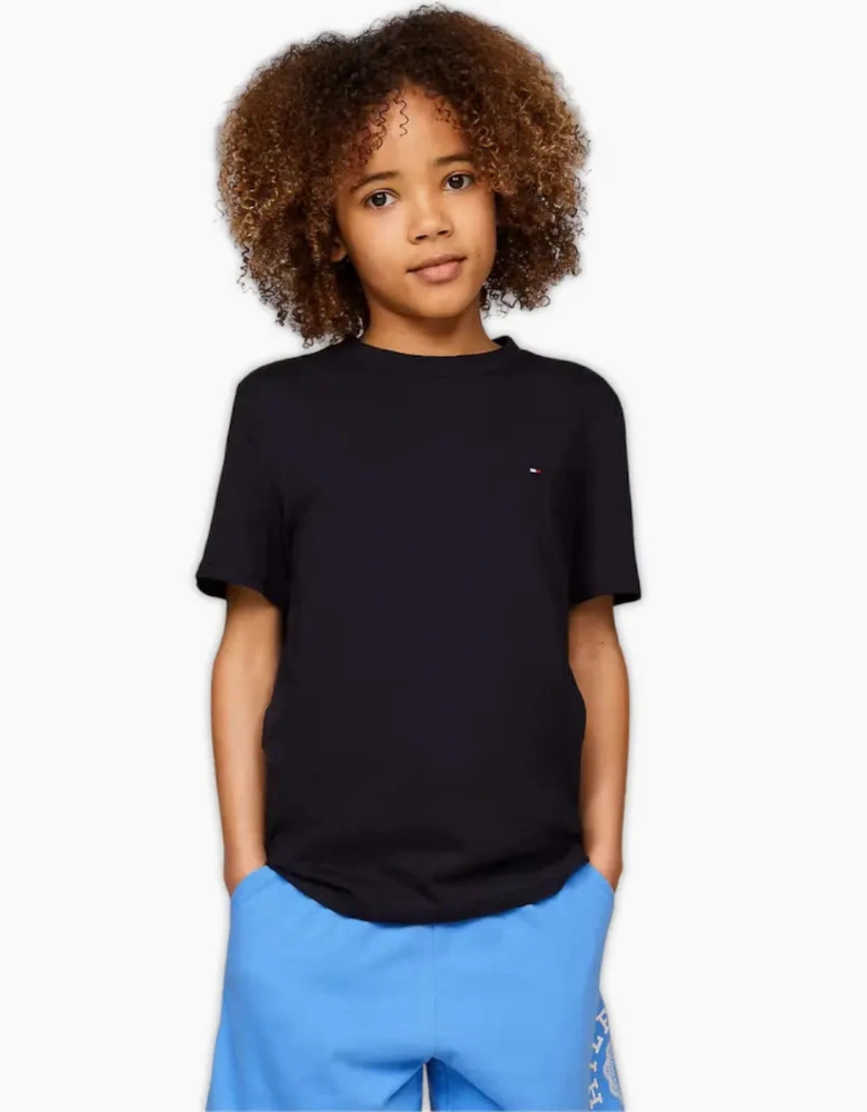 2-Pack Flag Logo Boys T-Shirts, Navy/White