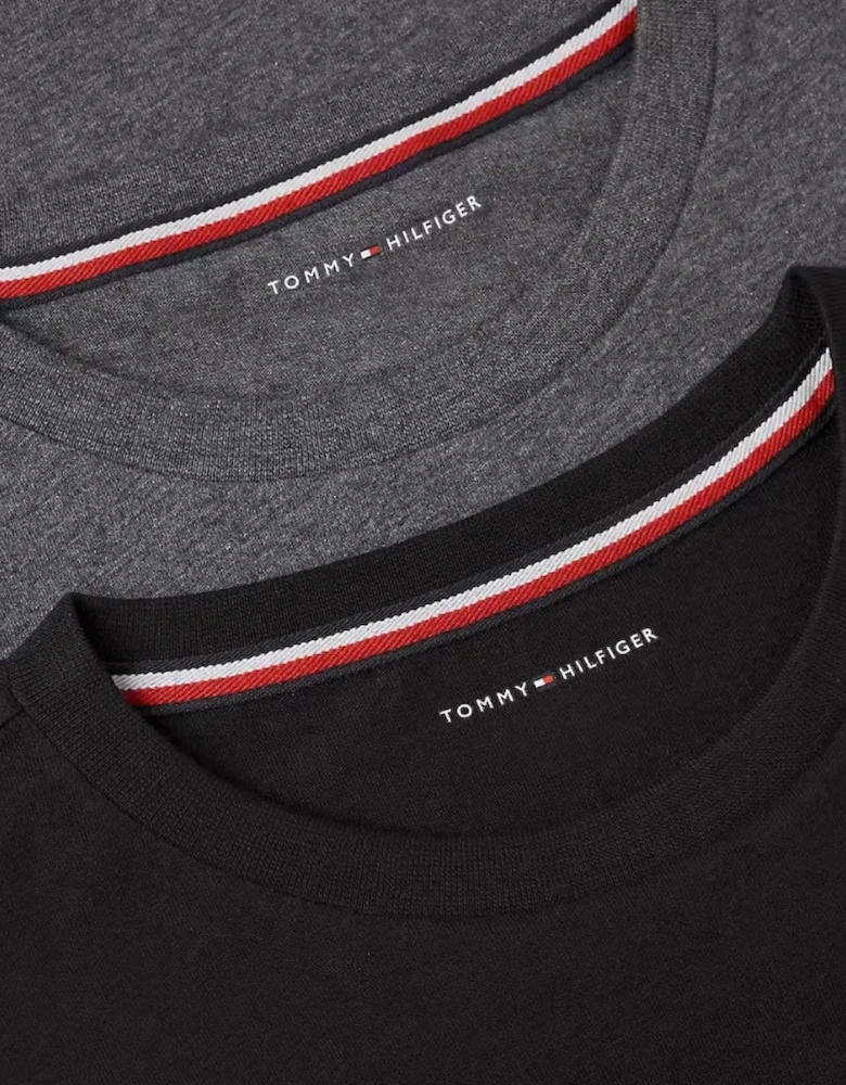 2-Pack Flag Logo Boys T-Shirts, Black / Dark Grey Heather
