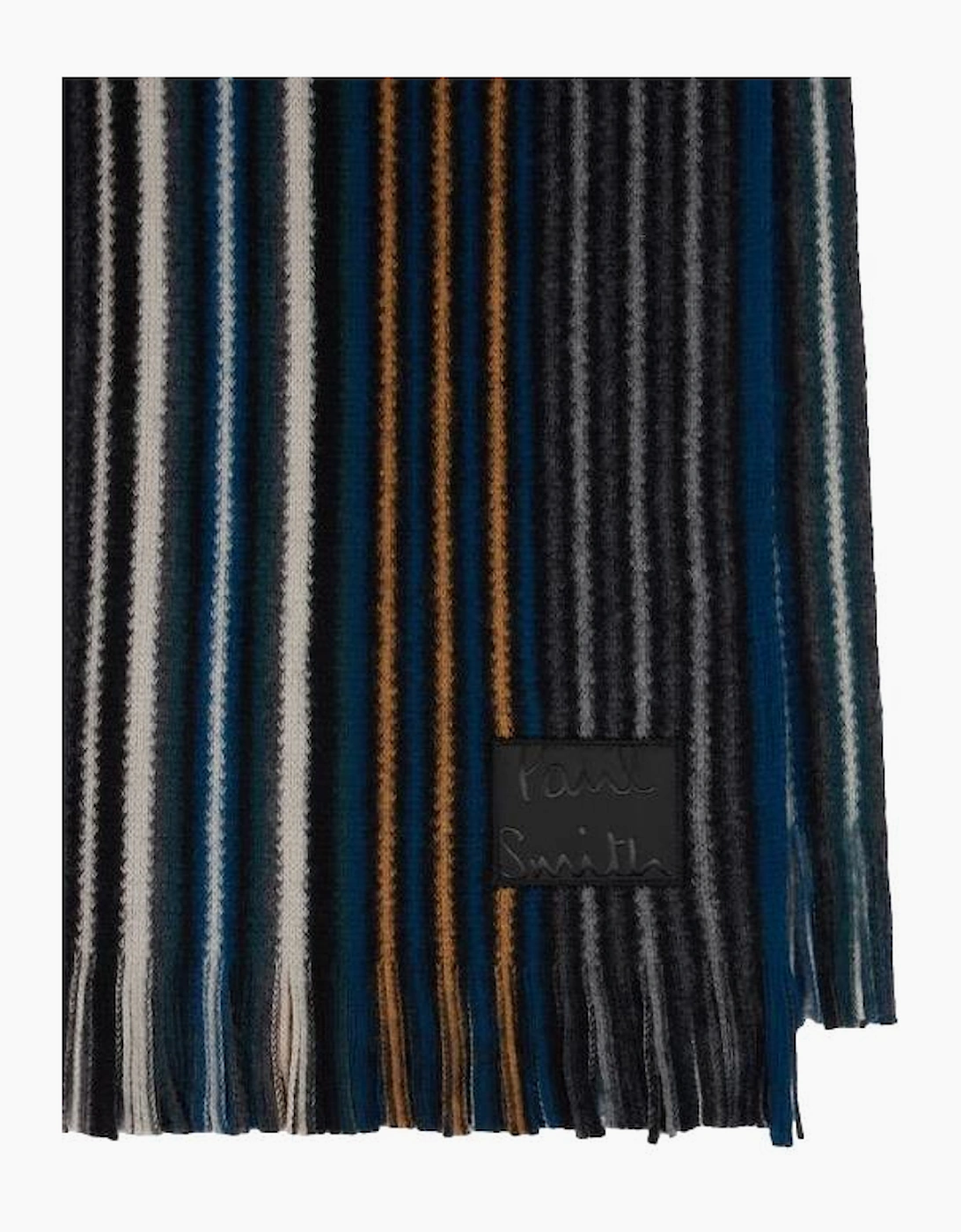Paul Smith  Double Side Stripe Scarf 70 GREY