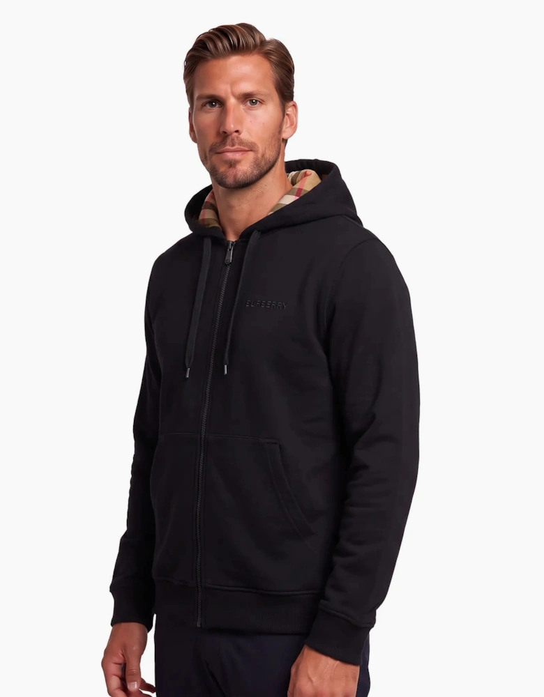 Burberry 'Hove' Check Hoodie Black