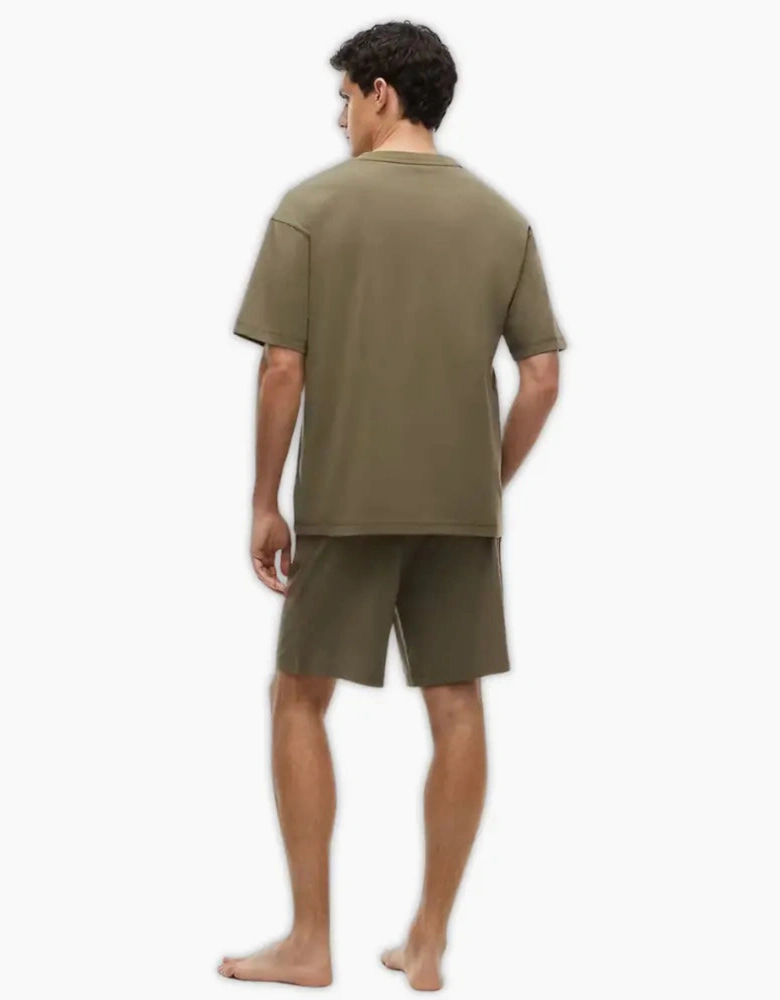 TH Original Jersey T-Shirt & Shorts Pyjama Set, Utility Olive