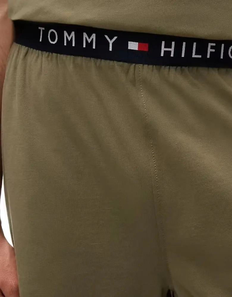 TH Original Jersey T-Shirt & Shorts Pyjama Set, Utility Olive