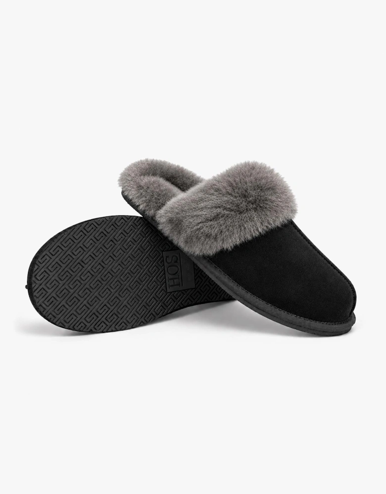 HOS Sheepskin AYLA Womens Mules Black