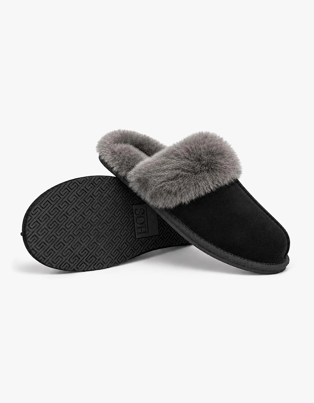 HOS Sheepskin AYLA Womens Mules Black