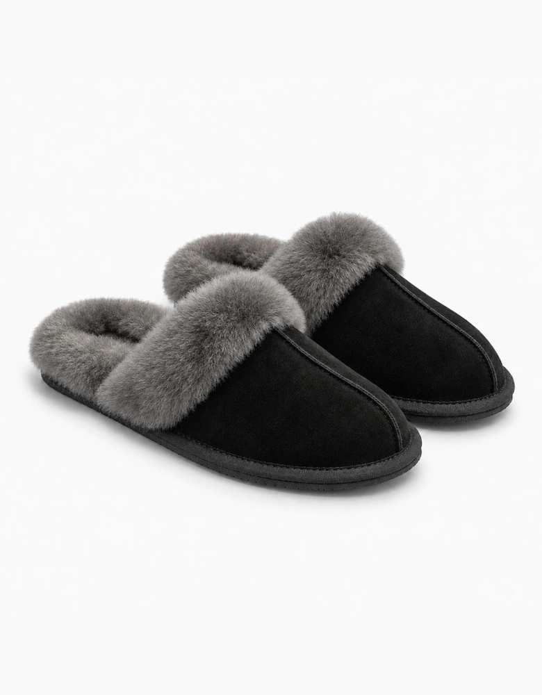 HOS Sheepskin AYLA Womens Mules Black