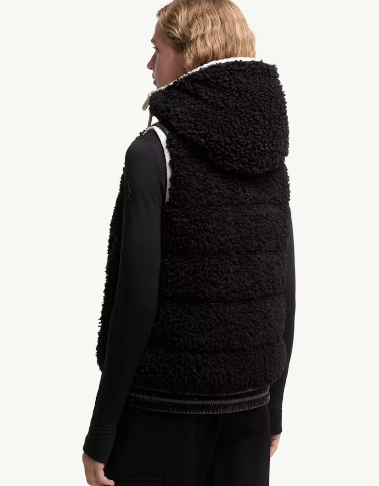 Womens Teddy Gilet Black