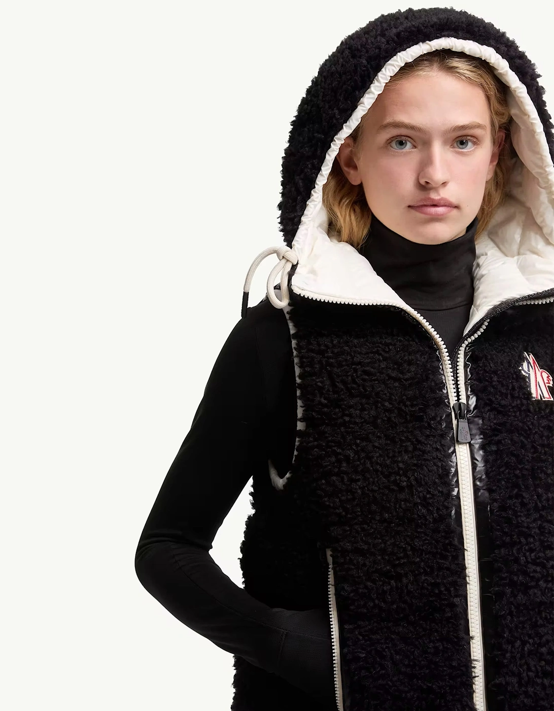 Womens Teddy Gilet Black