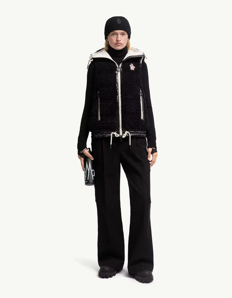 Womens Teddy Gilet Black