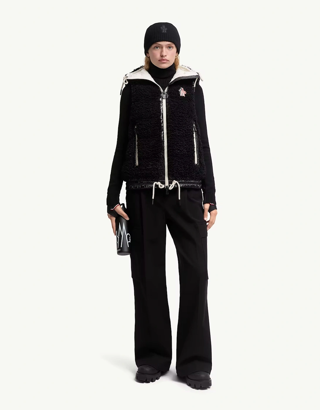 Womens Teddy Gilet Black