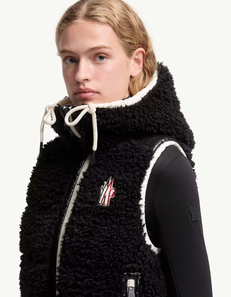 Womens Teddy Gilet Black