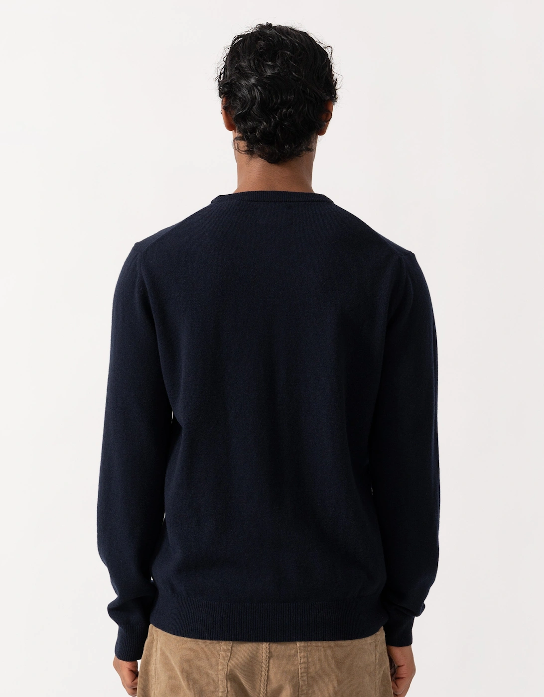 GANT Mens Superfine Lambswool Crew Neck Sweater - 410 Marine