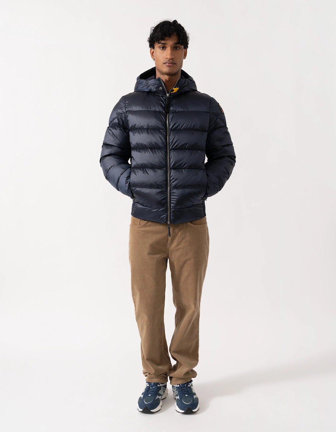 Parajumpers Pharrell Mens Hooded Down Bomber Jacket - Blue Navy 316