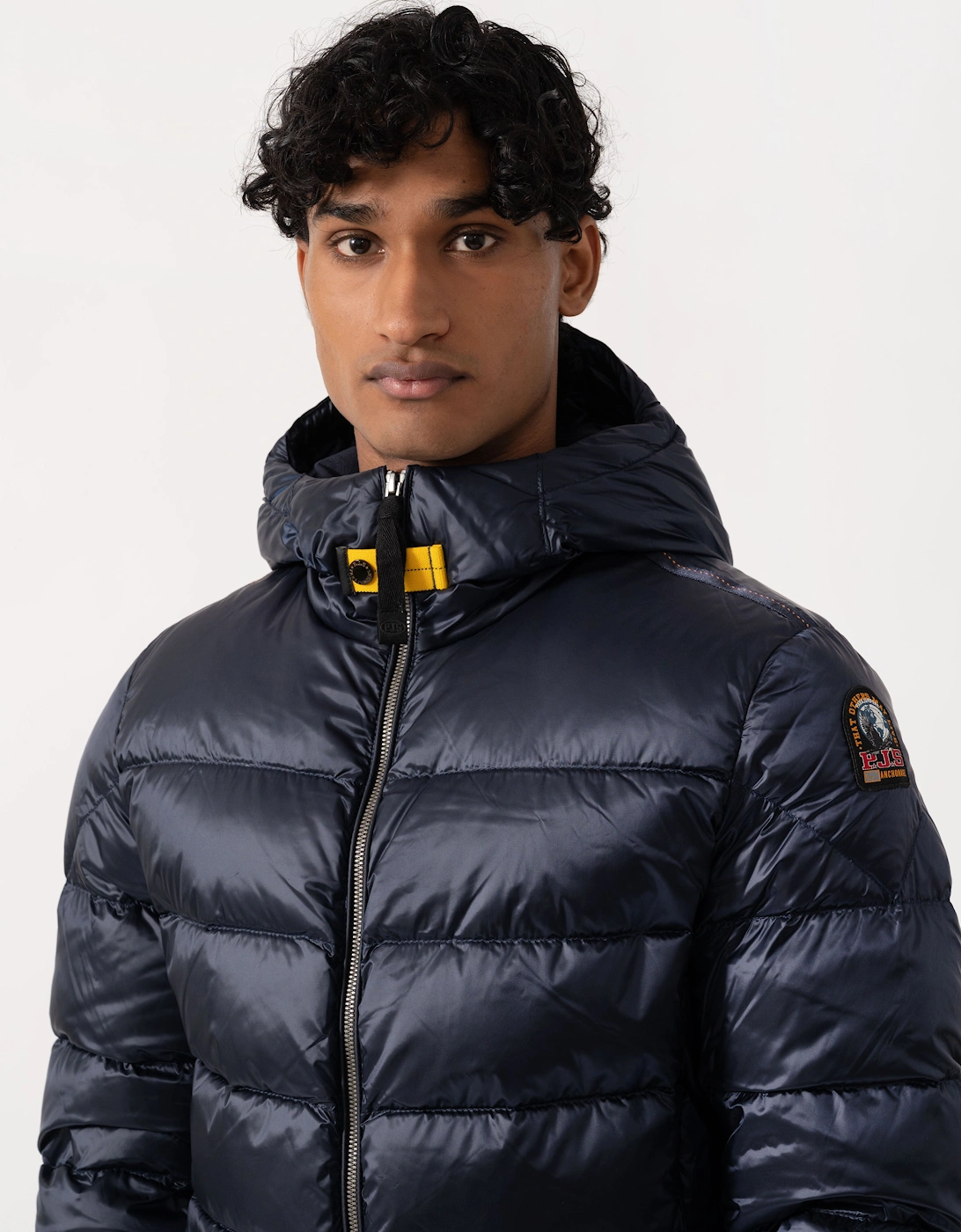 Parajumpers Pharrell Mens Hooded Down Bomber Jacket - Blue Navy 316