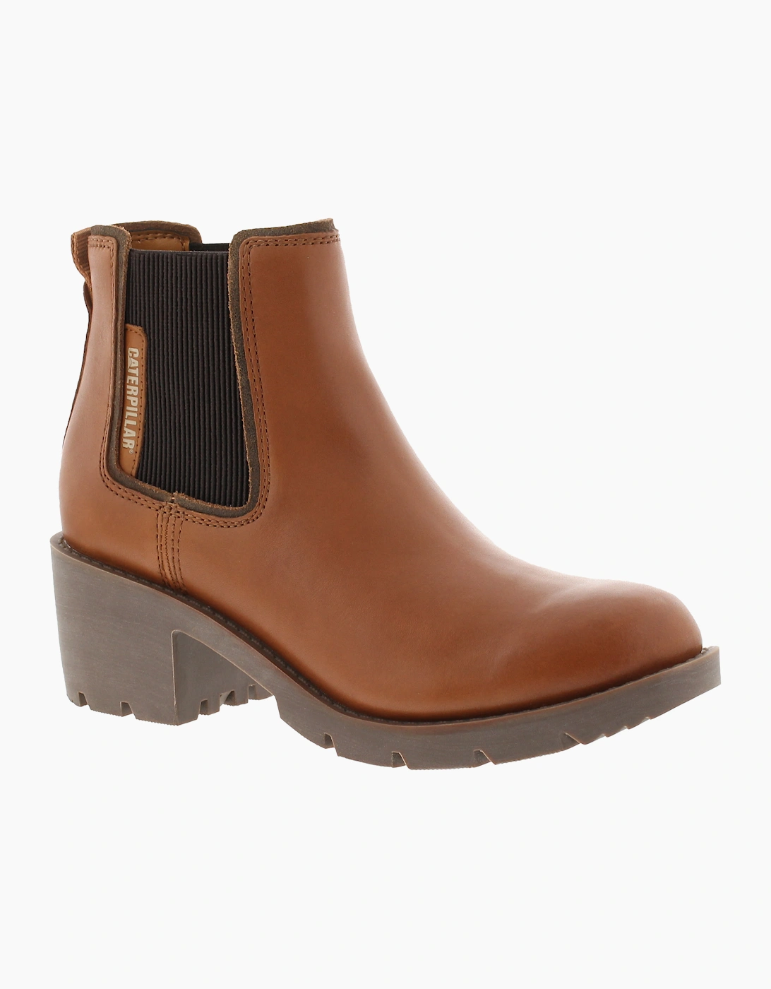 Caterpillar Womens Ankle Boots Rewrite Chelsea Leather Pull On cashew UK Size