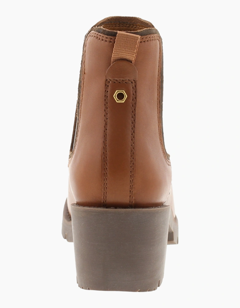 Caterpillar Womens Ankle Boots Rewrite Chelsea Leather Pull On cashew UK Size