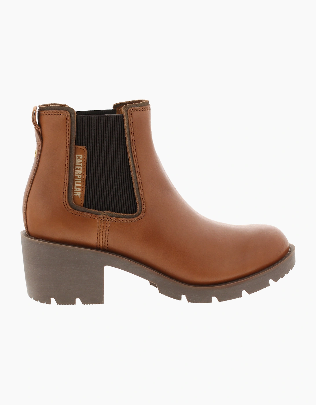 Caterpillar Womens Ankle Boots Rewrite Chelsea Leather Pull On cashew UK Size