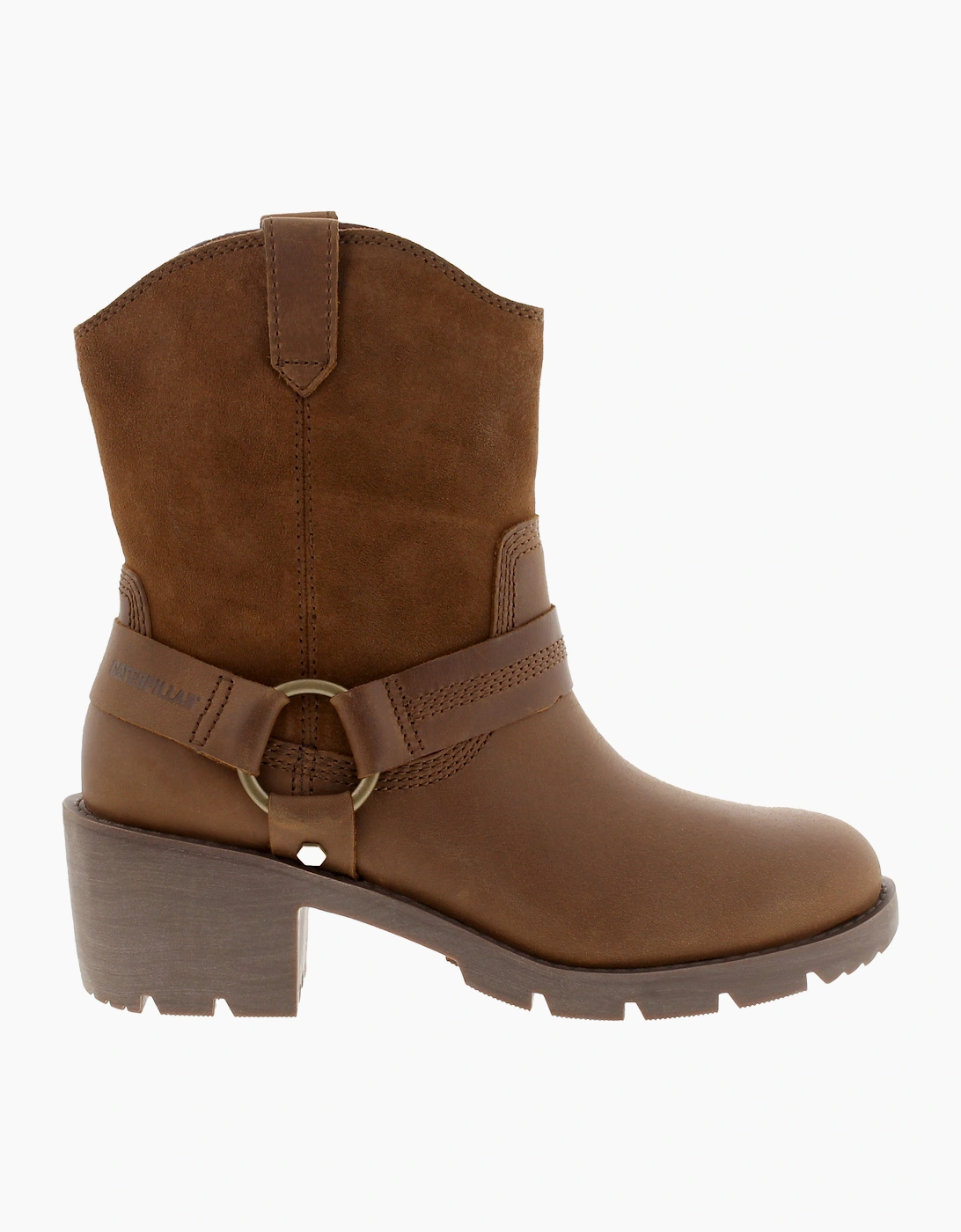 Caterpillar Womens Ankle Boots Rewrite Harness Leather Pull On nuthatch UK Size