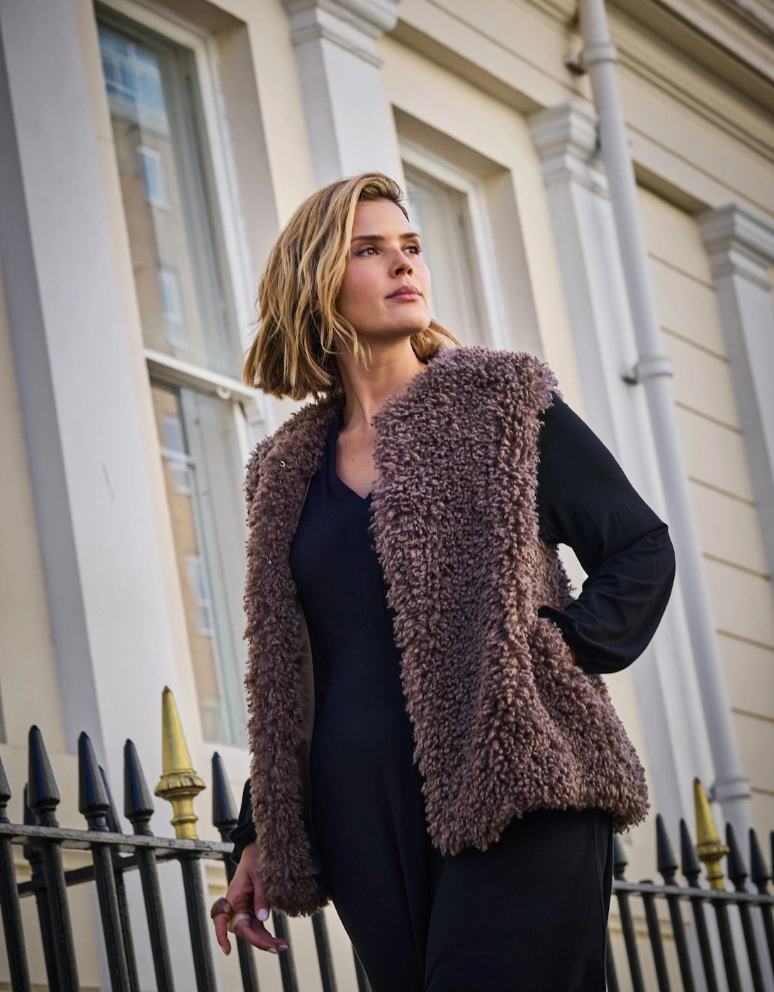 Mink Faux-Fur Gilet